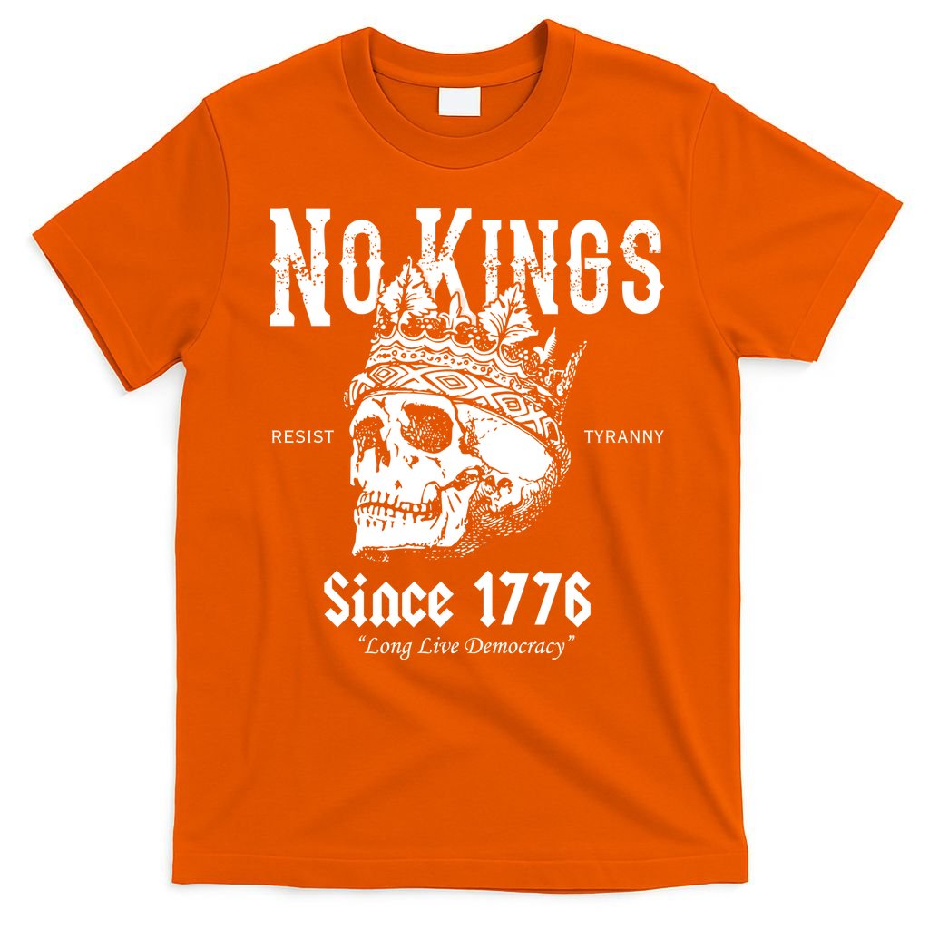 No Kings Since 1776 Skull Resist Long Live Democracy T-Shirt product image 3