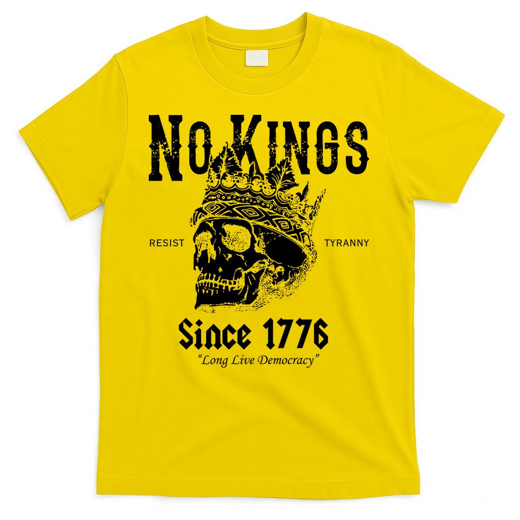 No Kings Since 1776 Skull Resist Long Live Democracy T-Shirt product image 2