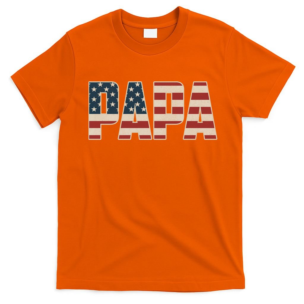 Papa Bold Patriotic American Flag Father’s Day T-Shirt product image 3