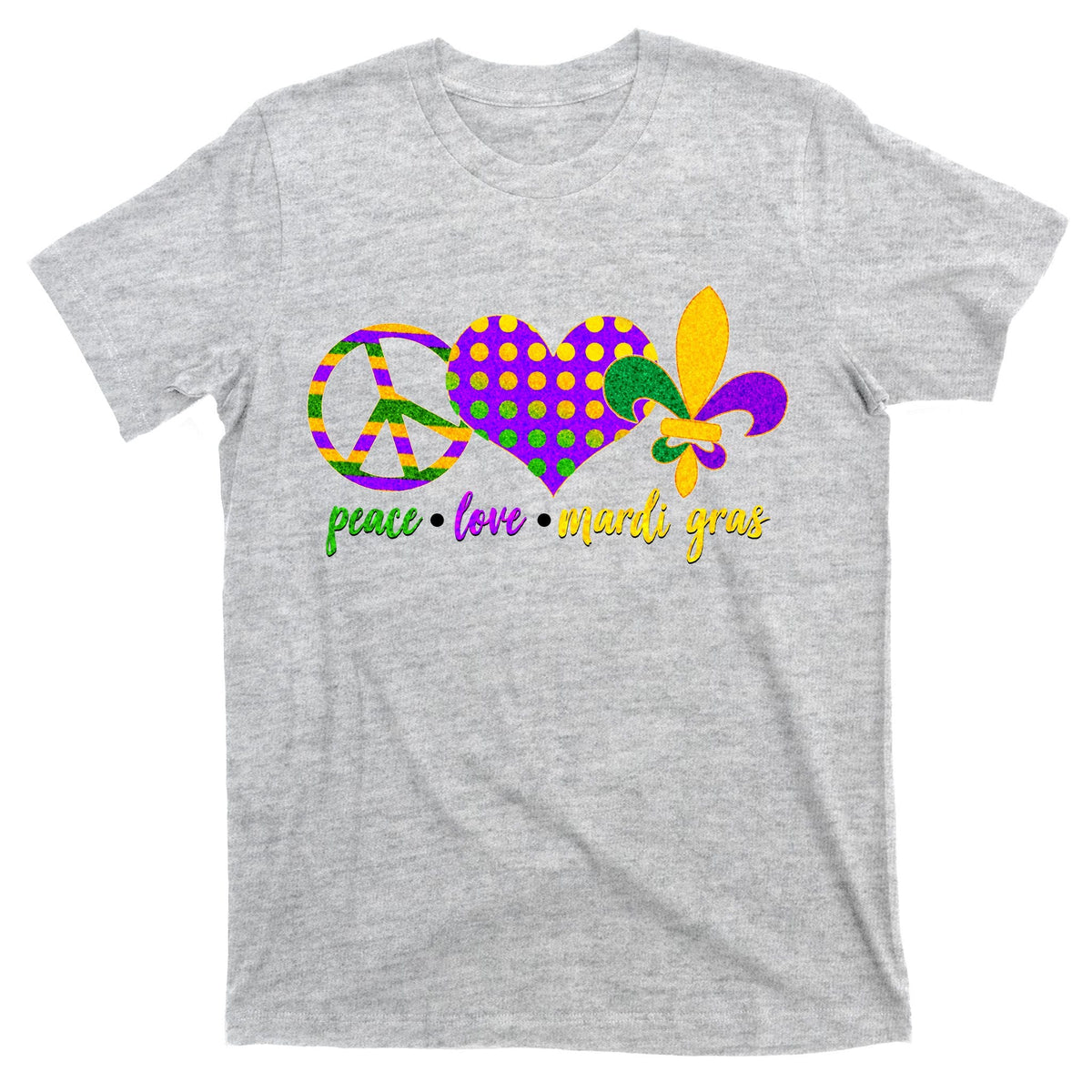Peace Love Mardi Gras T-Shirt product image 9