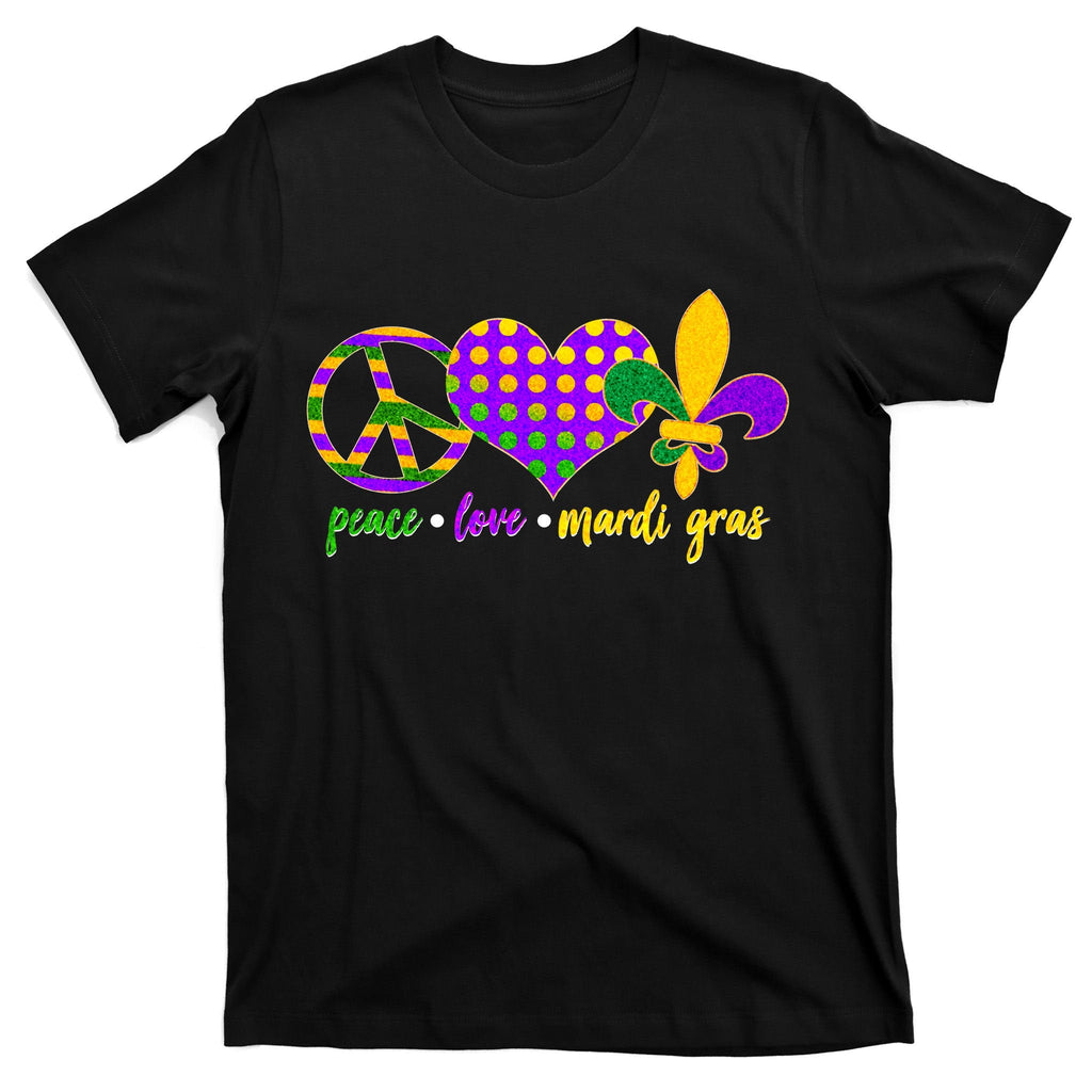 Peace Love Mardi Gras T-Shirt product image 7