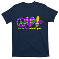 Peace Love Mardi Gras T-Shirt product image 1