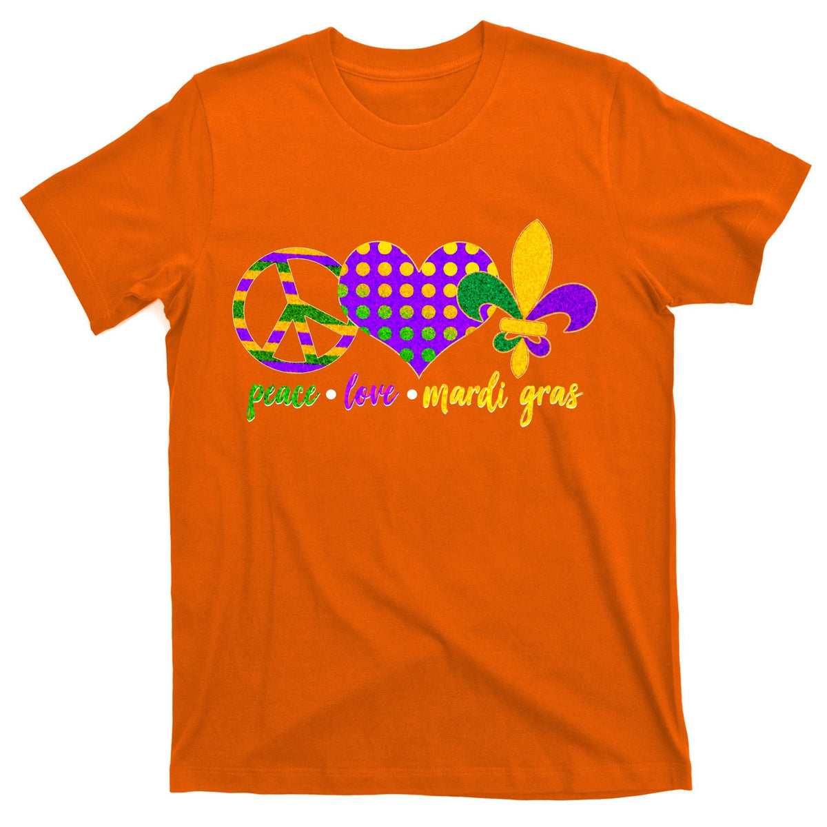 Peace Love Mardi Gras T-Shirt product image 5