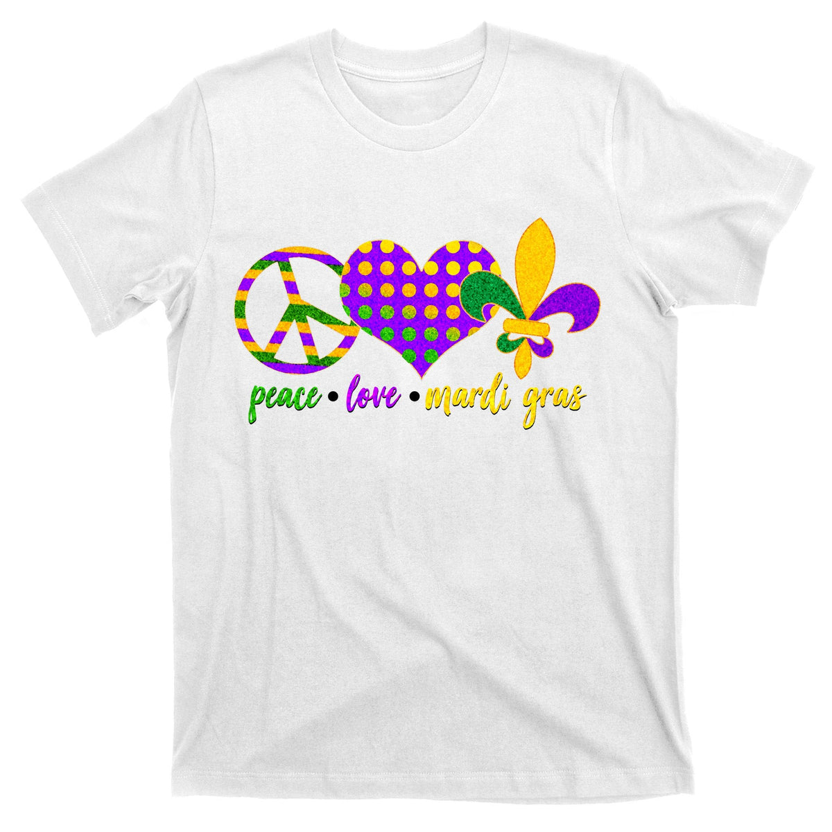 Peace Love Mardi Gras T-Shirt product image 11