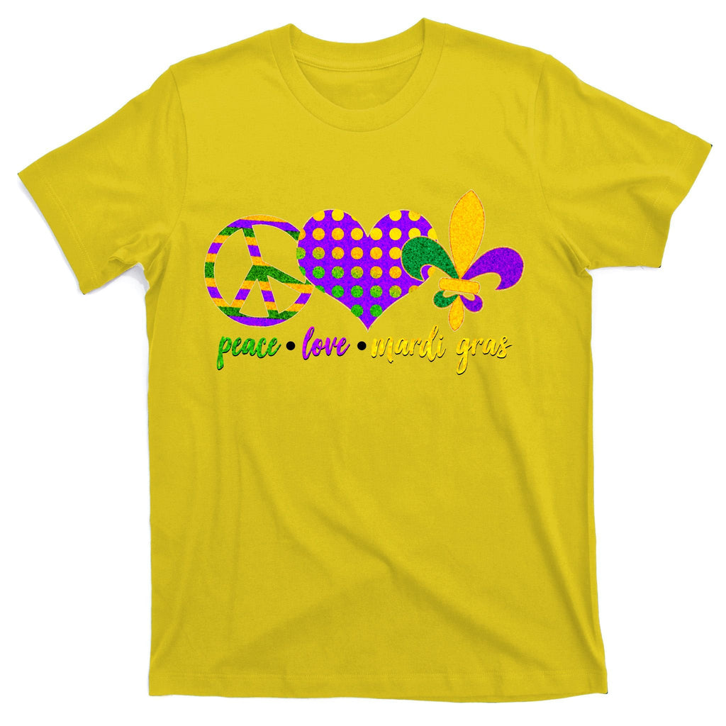 Peace Love Mardi Gras T-Shirt product image 3