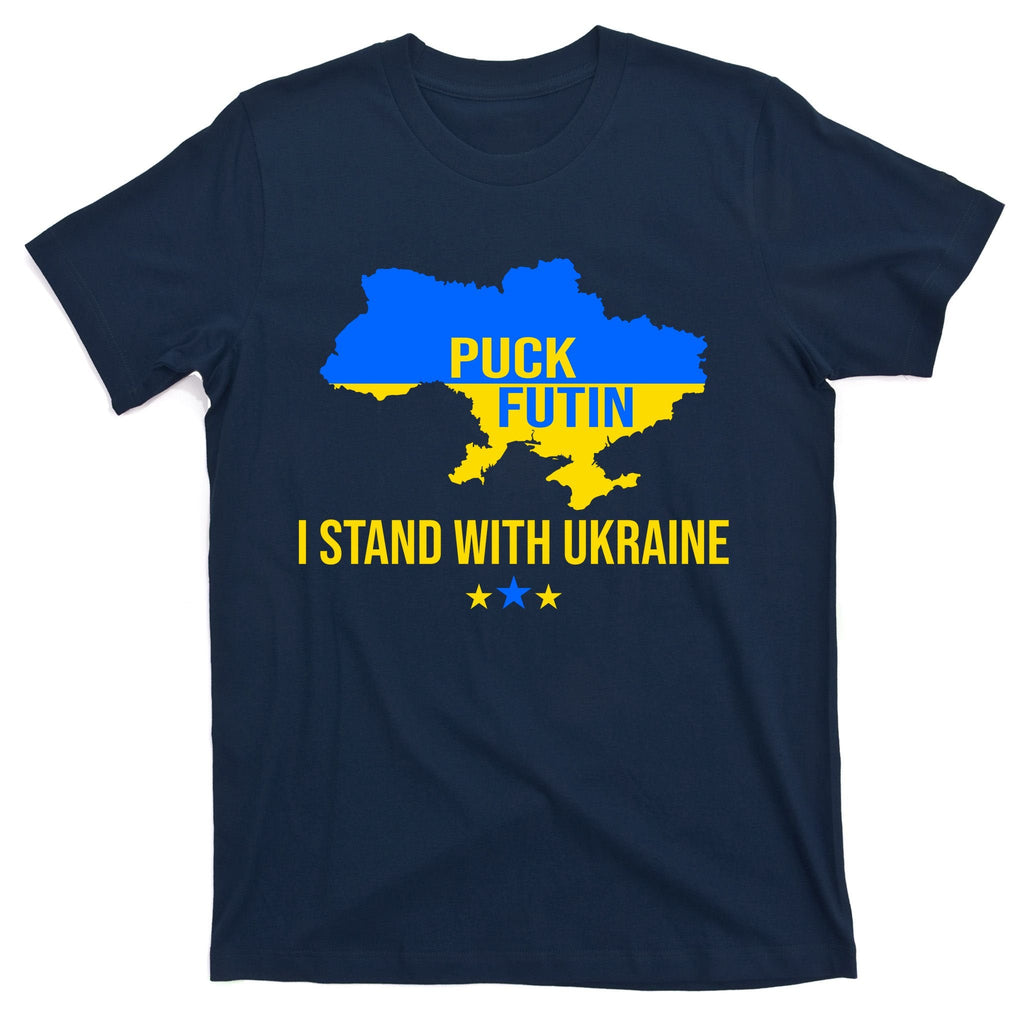 Puck Futin I Stand With Ukraine Support Flag T-Shirt product image 1