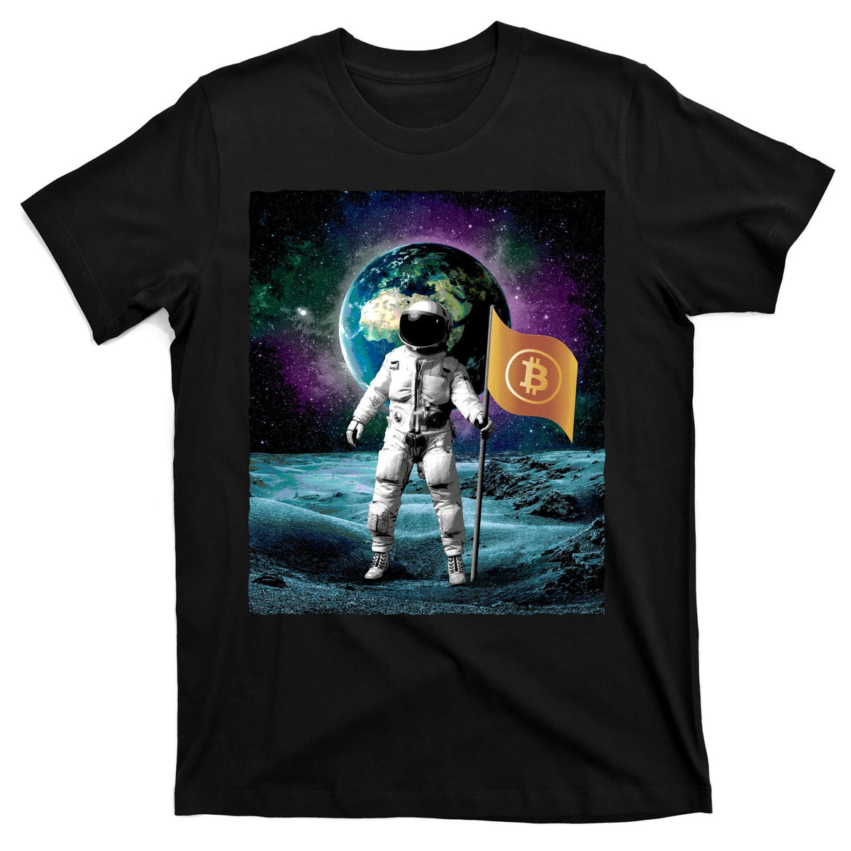 Retro Bitcoin Astronaut T-Shirt product image 7
