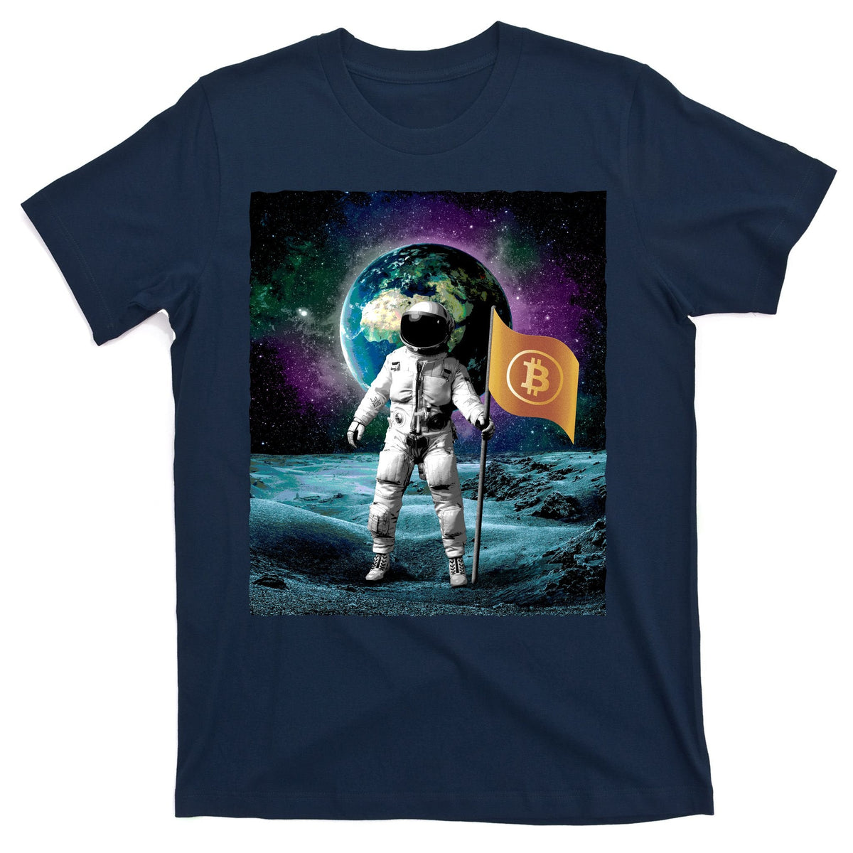 Retro Bitcoin Astronaut T-Shirt product image 1