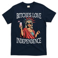 Retro Bitches Love Independence Funny T-Shirt product image 1