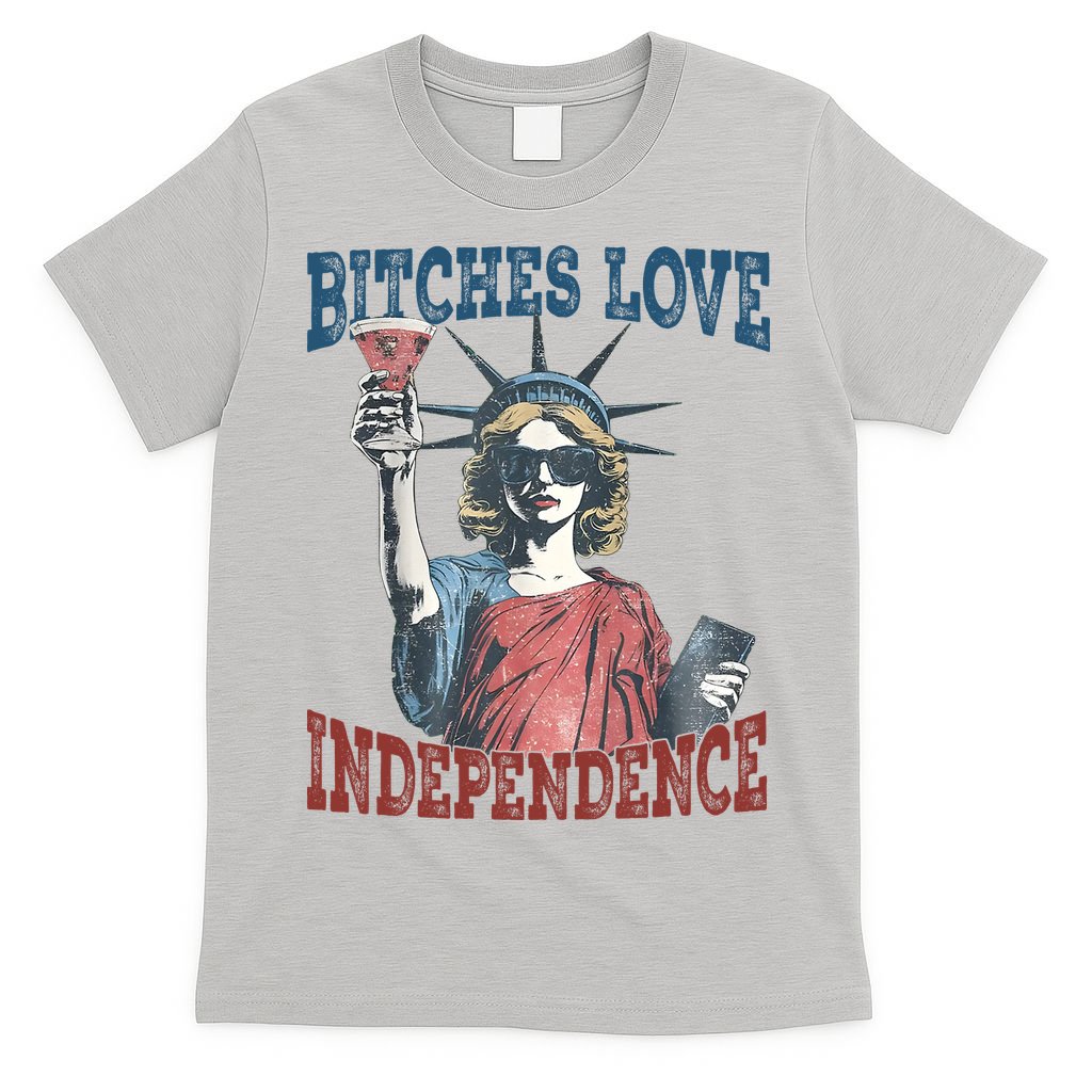 Retro Bitches Love Independence Funny T-Shirt product image 5