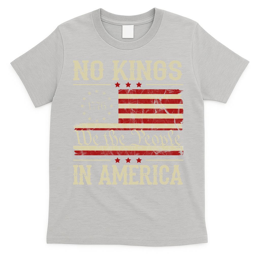 Retro June 14th No Kings In America 1776 USA Flag T-Shirt product image 5