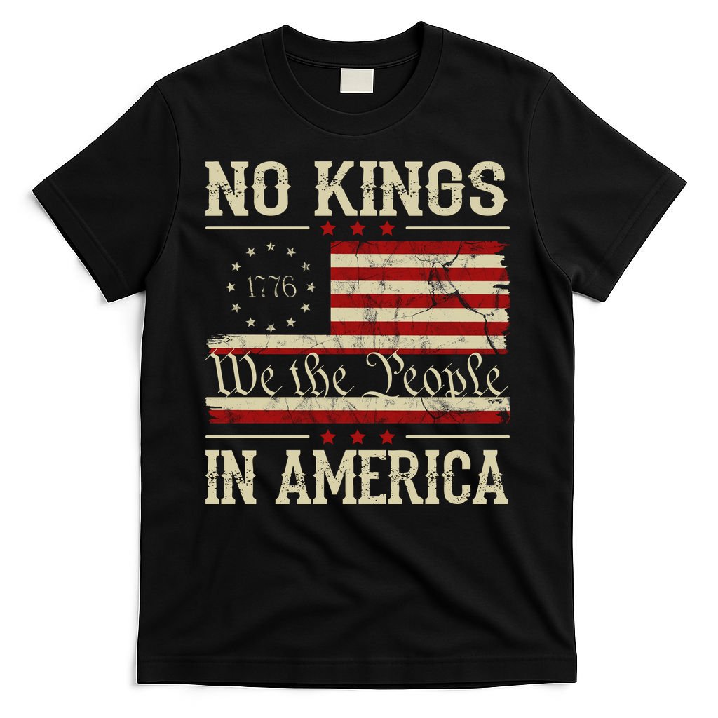 Retro June 14th No Kings In America 1776 USA Flag T-Shirt product image 4