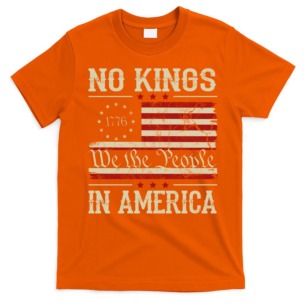 Retro June 14th No Kings In America 1776 USA Flag T-Shirt product image 3