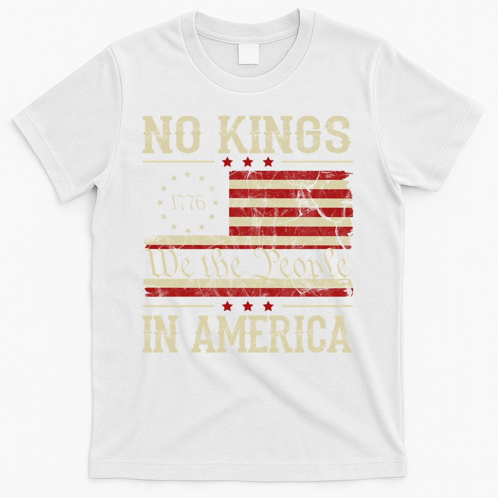 Retro June 14th No Kings In America 1776 USA Flag T-Shirt product image 6