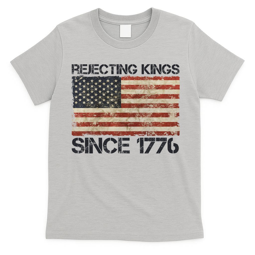 Rejecting Kings Since 1776 American Vintage Flag T-Shirt product image 5