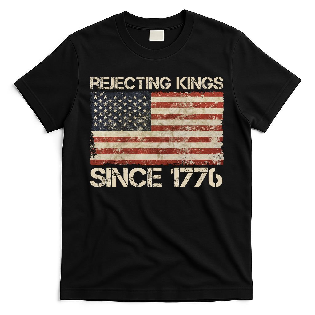 Rejecting Kings Since 1776 American Vintage Flag T-Shirt product image 4