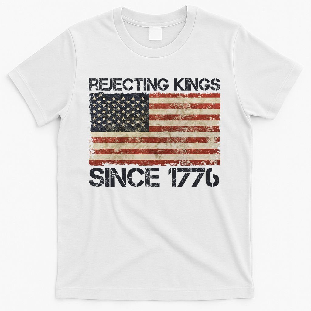 Rejecting Kings Since 1776 American Vintage Flag T-Shirt product image 6