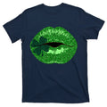Shamrock Irish Clover Lips T-Shirt product image 1