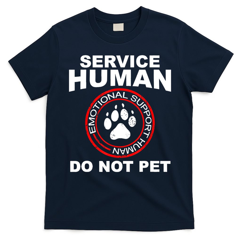 Service Human Gift Funny Dog Owner Emotional Support T-Shirt product image 1