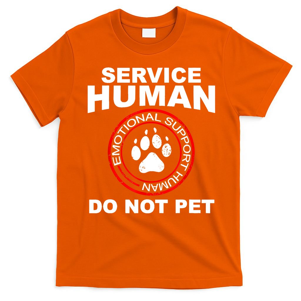 Service Human Gift Funny Dog Owner Emotional Support T-Shirt product image 3