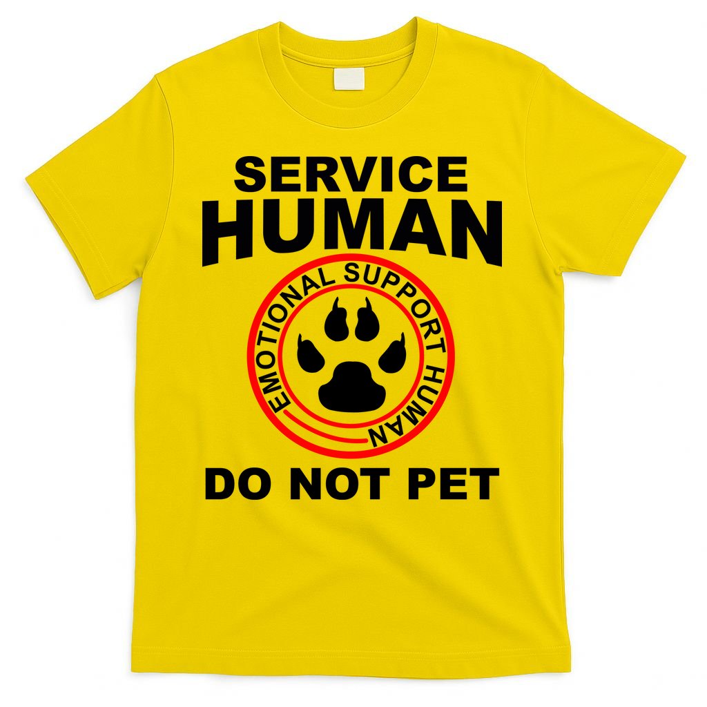 Service Human Gift Funny Dog Owner Emotional Support T-Shirt product image 2