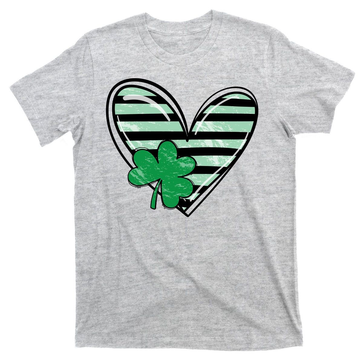 Shamrock Heart St Patrick Day Cute T-Shirt product image 9