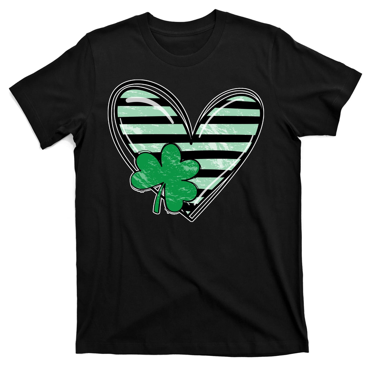 Shamrock Heart St Patrick Day Cute T-Shirt product image 7