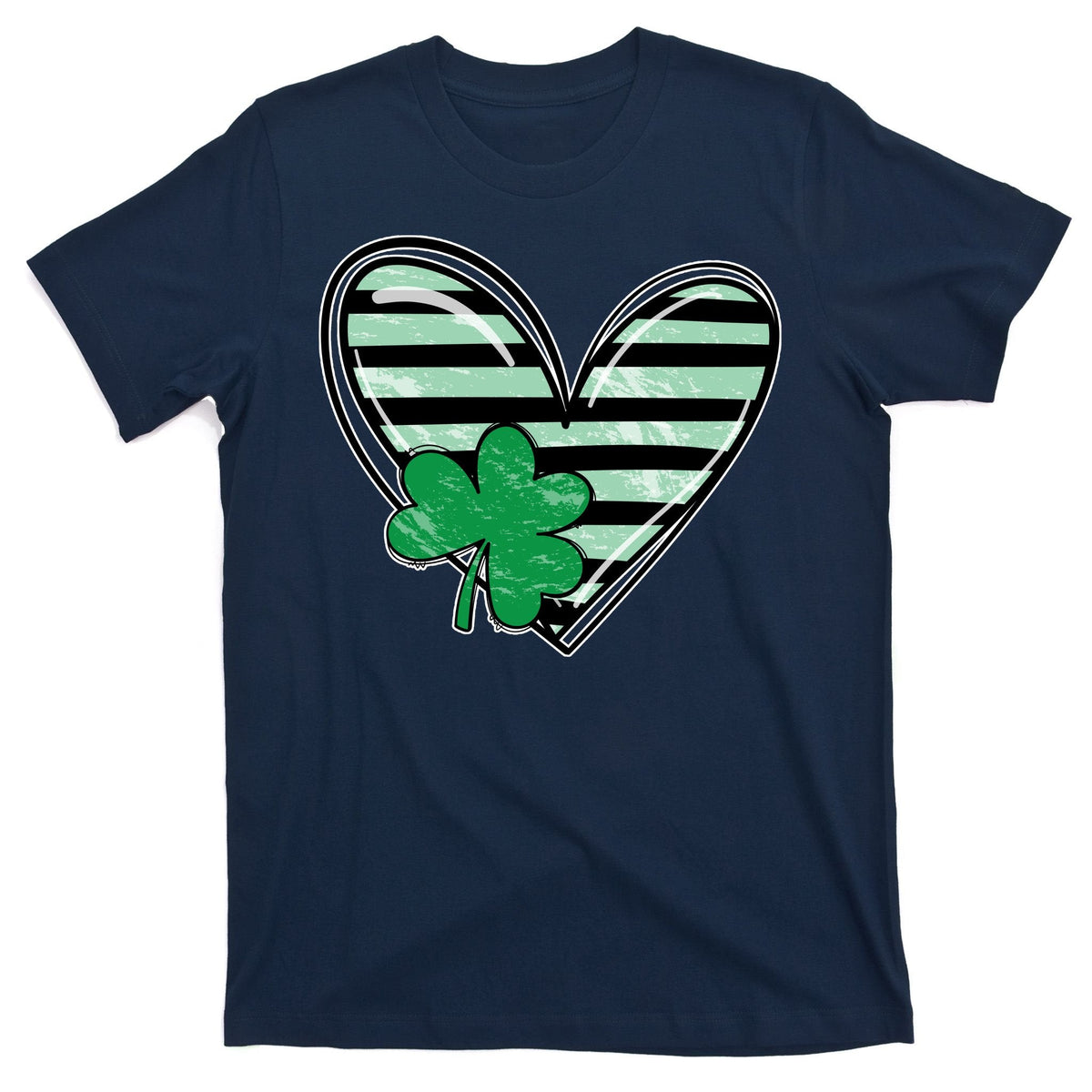 Shamrock Heart St Patrick Day Cute T-Shirt product image 1