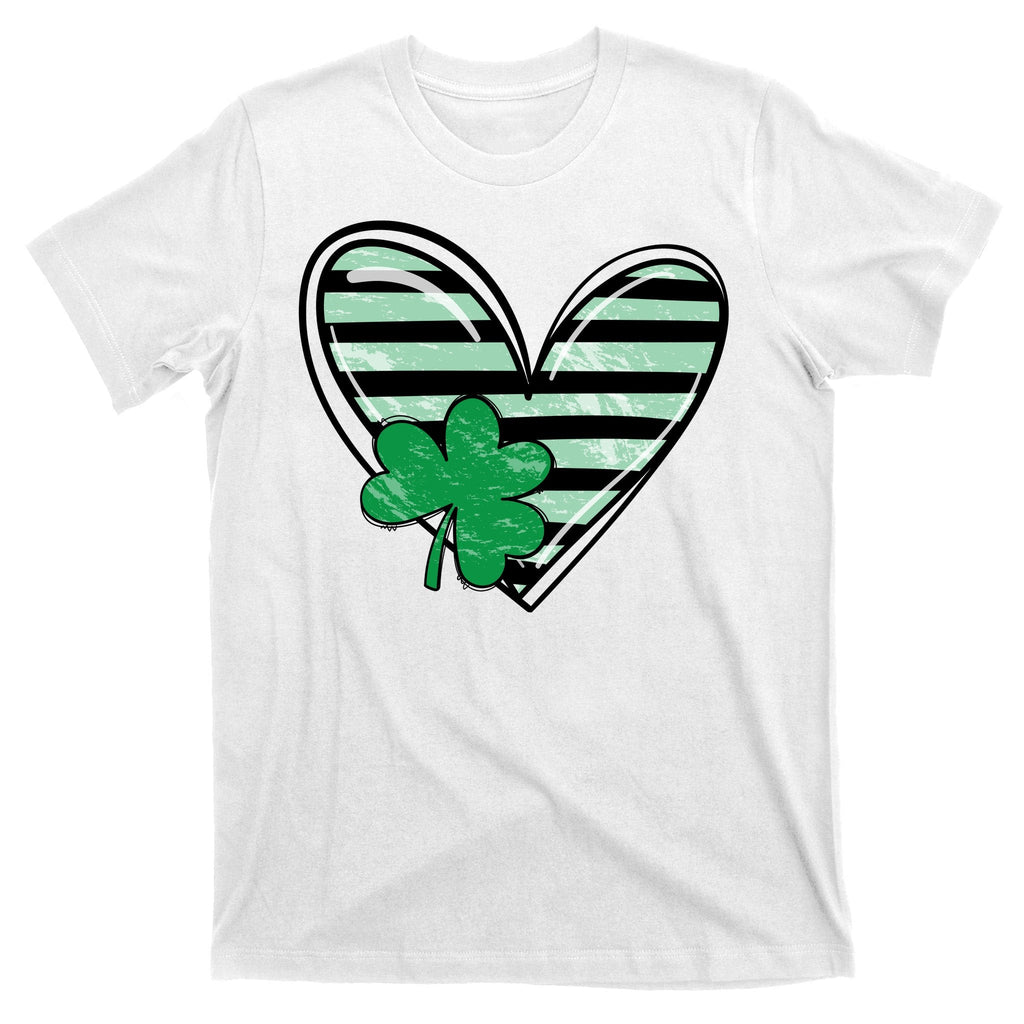 Shamrock Heart St Patrick Day Cute T-Shirt product image 11