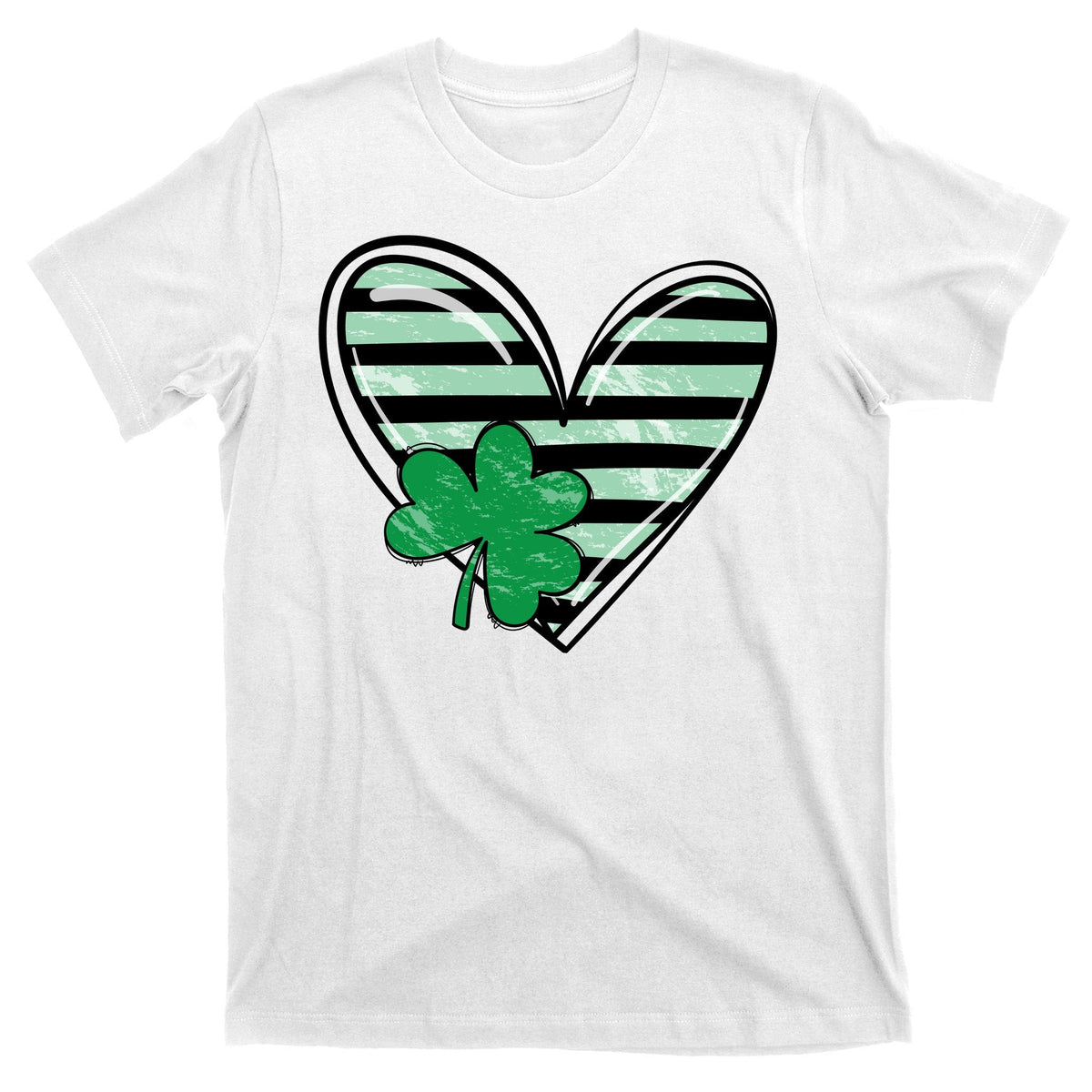 Shamrock Heart St Patrick Day Cute T-Shirt product image 11
