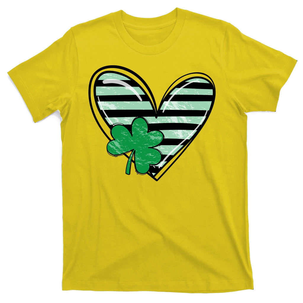 Shamrock Heart St Patrick Day Cute T-Shirt product image 3