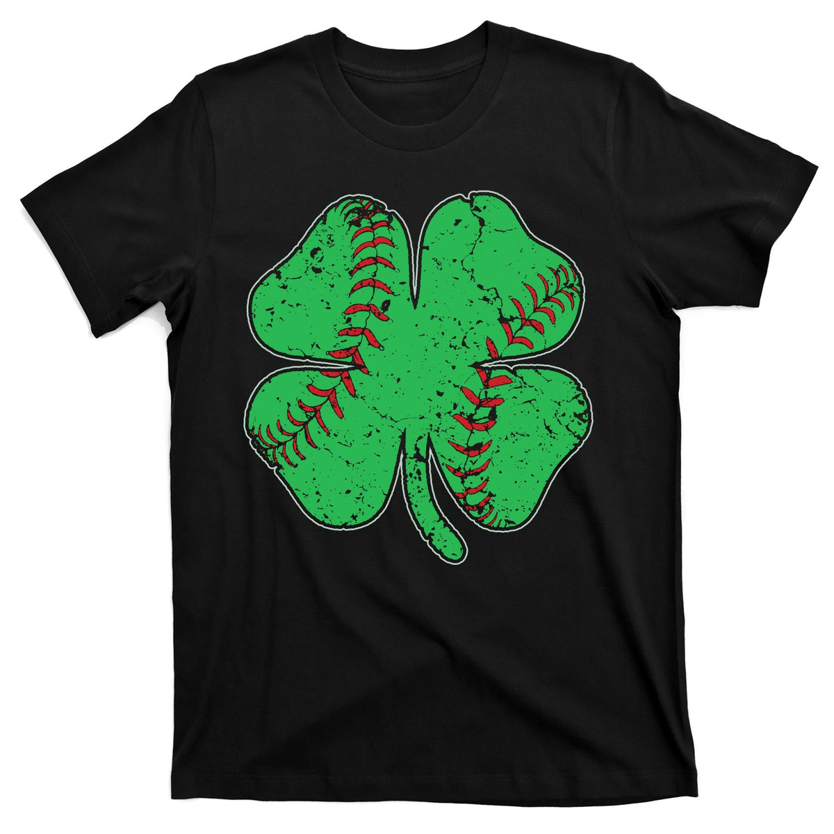 St Patrick's Day Baseball Catcher Pitcher Shamrock T-Shirt product image 7