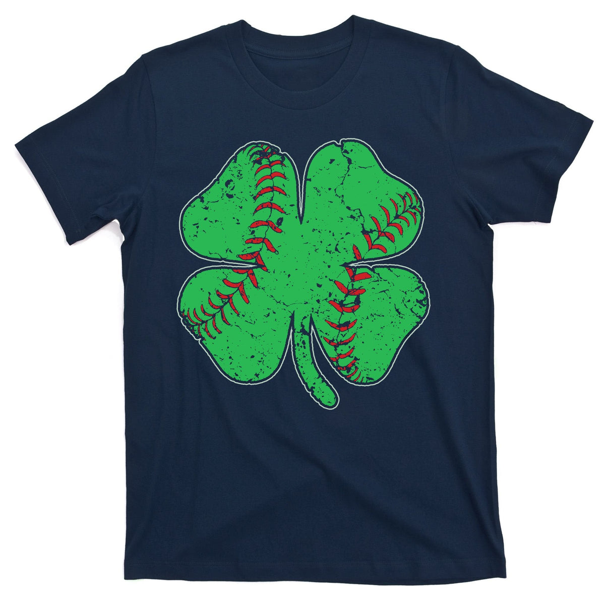 St Patrick's Day Baseball Catcher Pitcher Shamrock T-Shirt product image 1