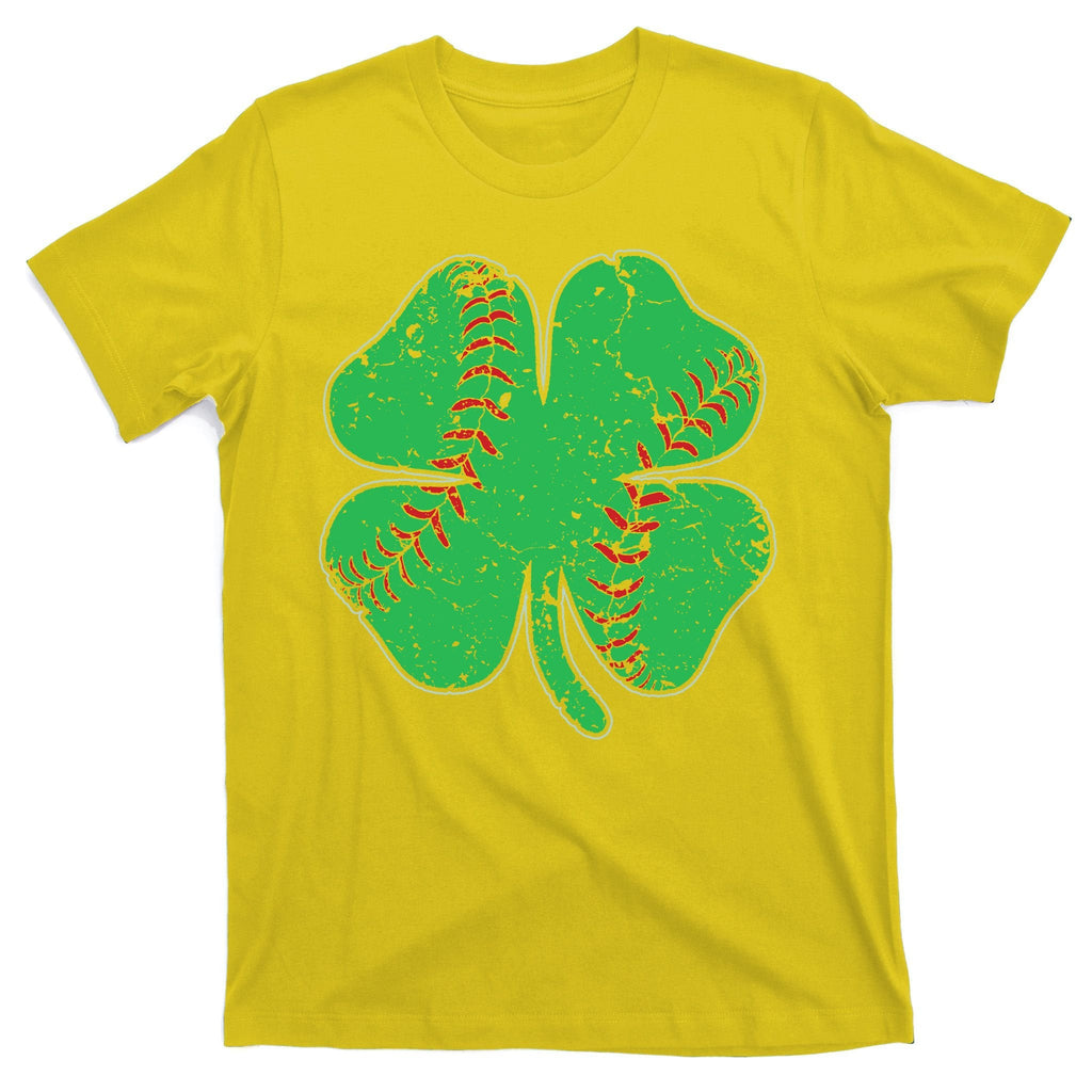 St Patrick's Day Baseball Catcher Pitcher Shamrock T-Shirt product image 3