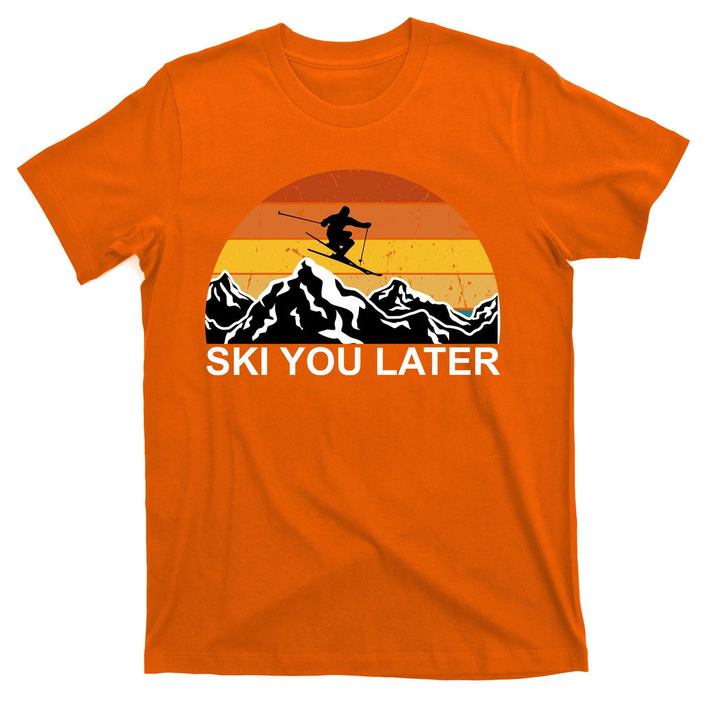 Ski You Later Skiing Retro Sunset Mountain T-Shirt product image 5