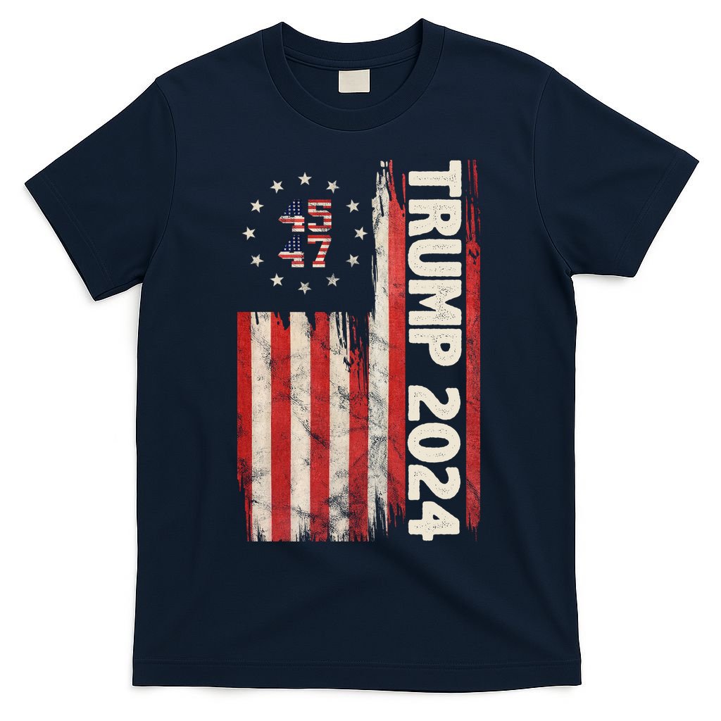 Trump 2024 Election 45 47 Vintage American Flag T-Shirt product image 1