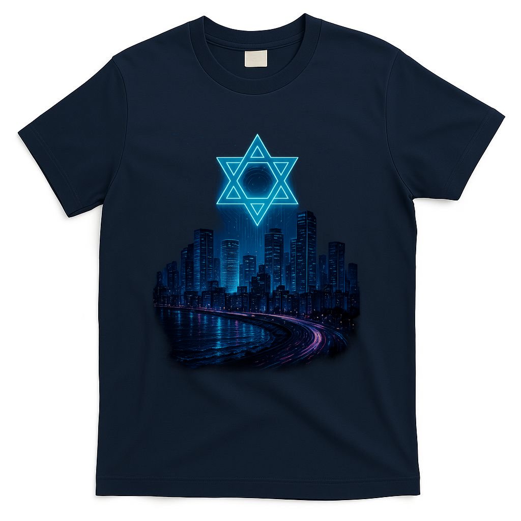 Tel Aviv Neon Futuristic T-Shirt product image 1