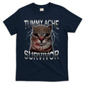 Tummy Ache Survivor Cat Meme Funny Saying Animals T-Shirt product image 1
