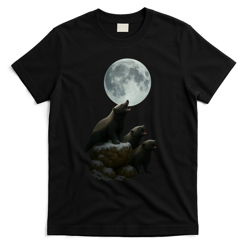 Three Honey Badgers Moon T-Shirt product image 4