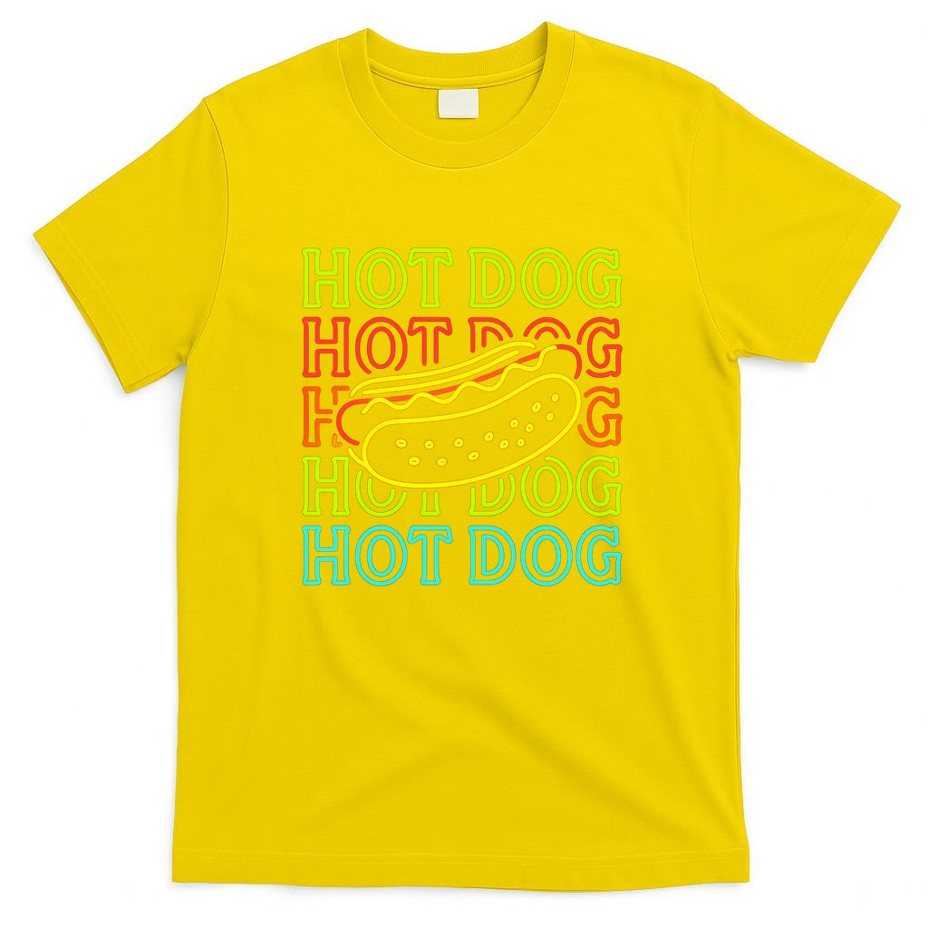 Trending Hot Dog Fashion Neon Design T-Shirt product image 2