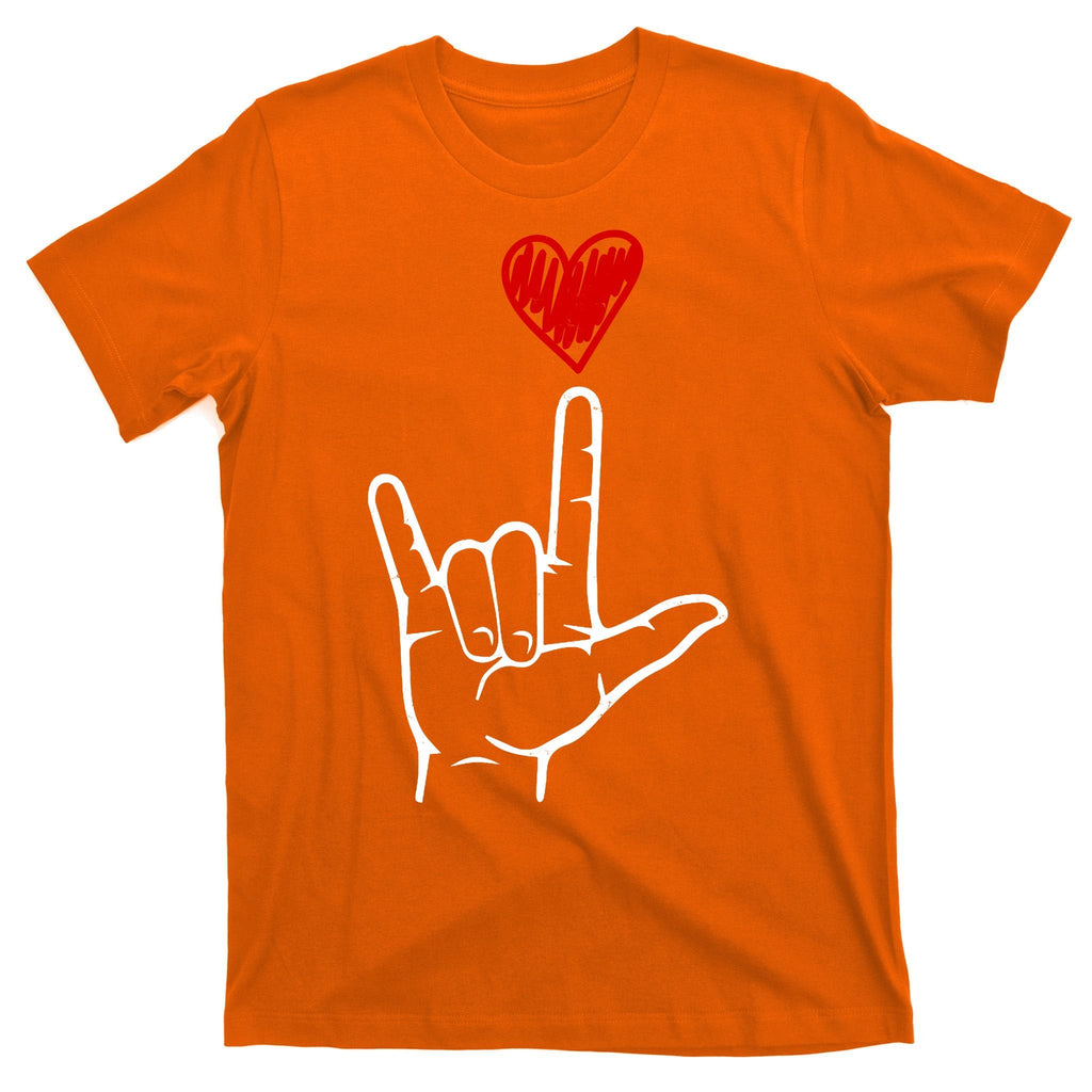 Valentines Day I Love You Hand Sign Asl T-Shirt product image 5