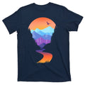 Vintage Sunset Mountain River T-Shirt product image 1