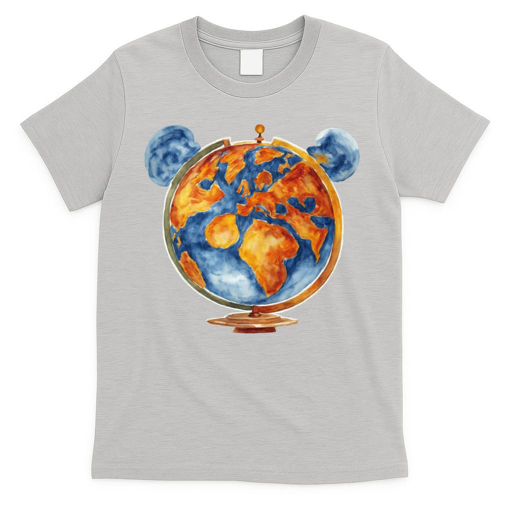 Watercolor Mouse Earth World Globe T-Shirt product image 9