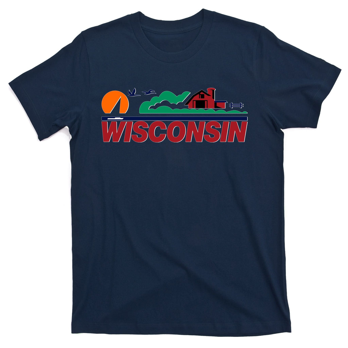 Wisconsin State License Plate T-Shirt product image 1