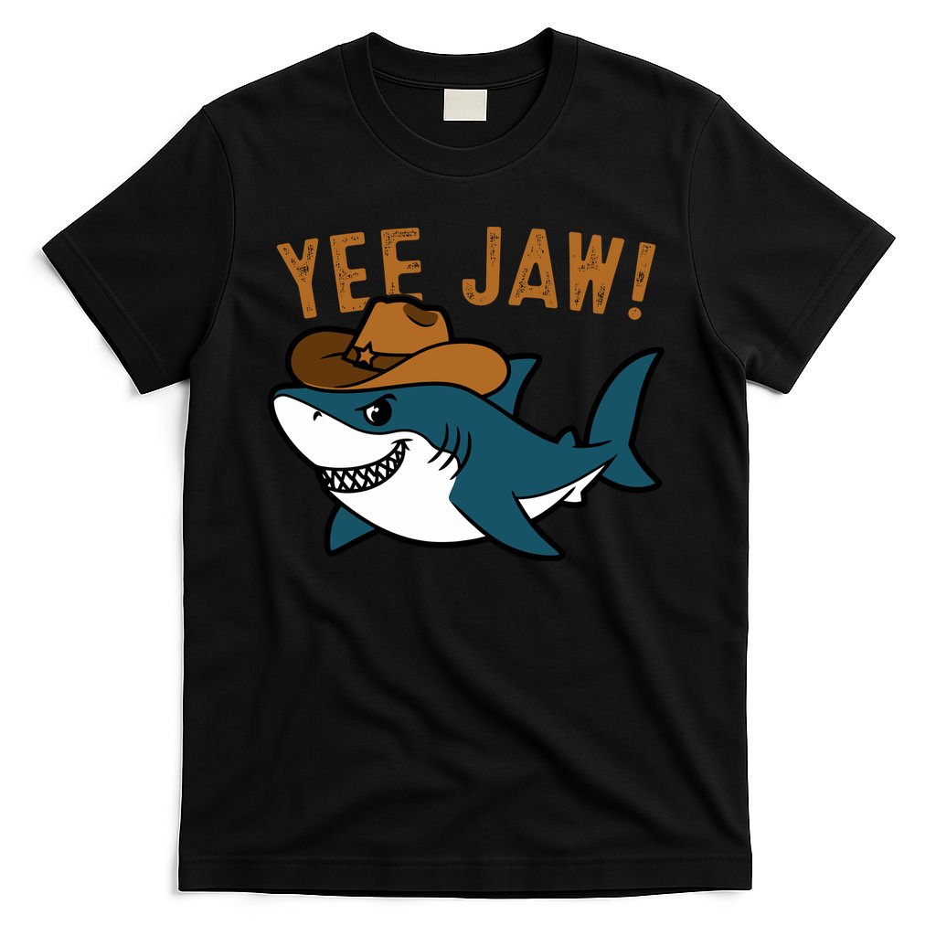 Yee Jaw Cowboy Old Western Shark T-Shirt product image 4