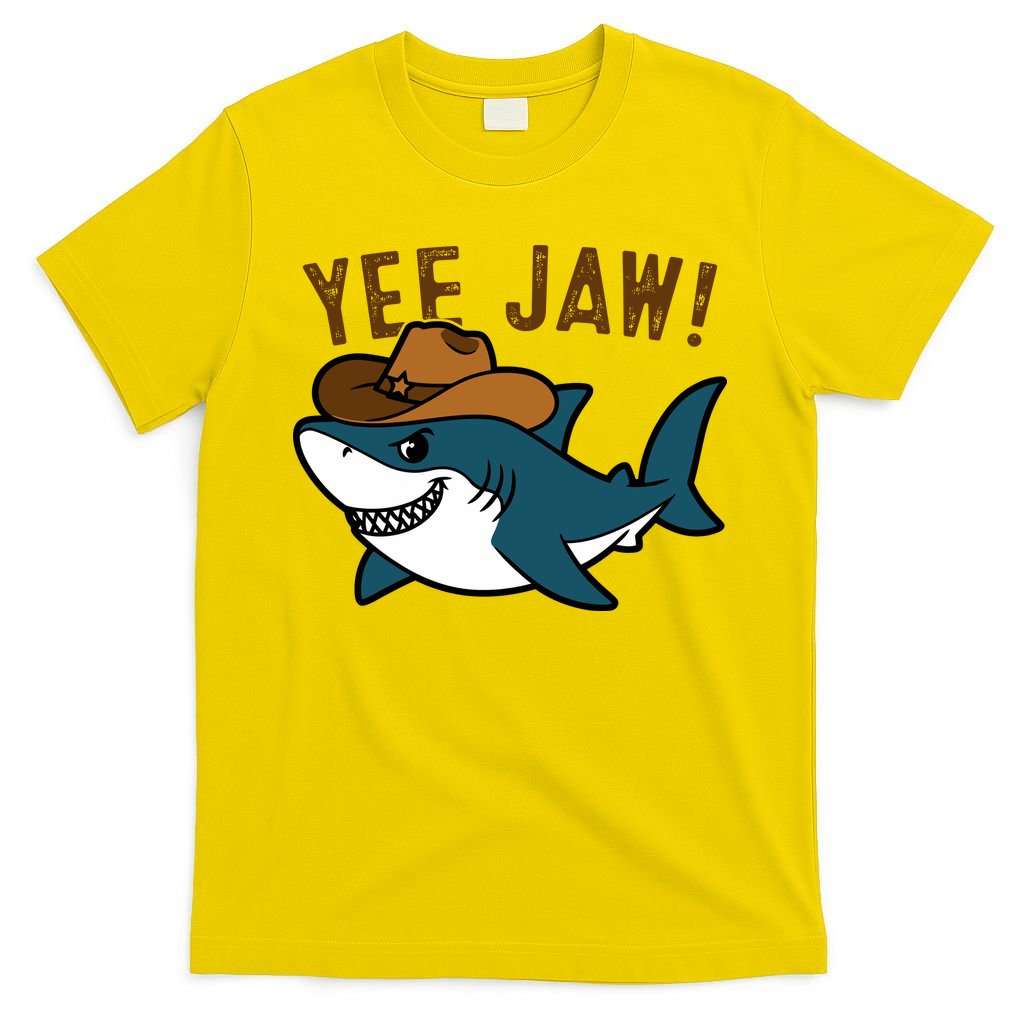 Yee Jaw Cowboy Old Western Shark T-Shirt product image 2
